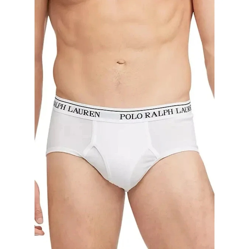 Polo Ralph Lauren Men's Big & Tall Size 4X (54-56) Briefs 2 Pack White Underwear